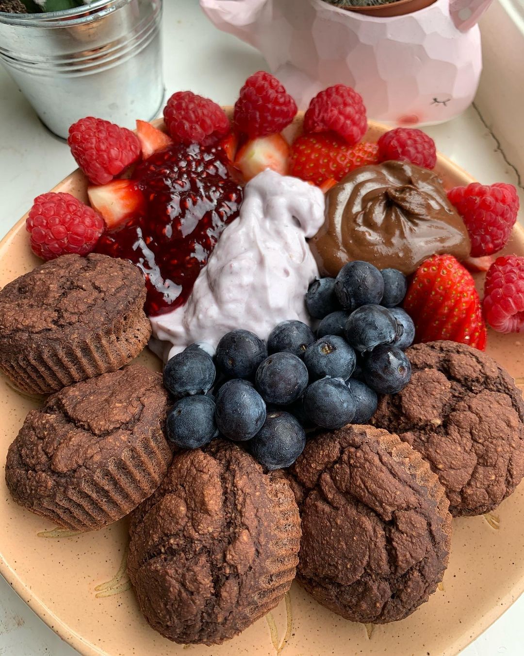 Single Serve Breakfast Chocolate Cupcakes