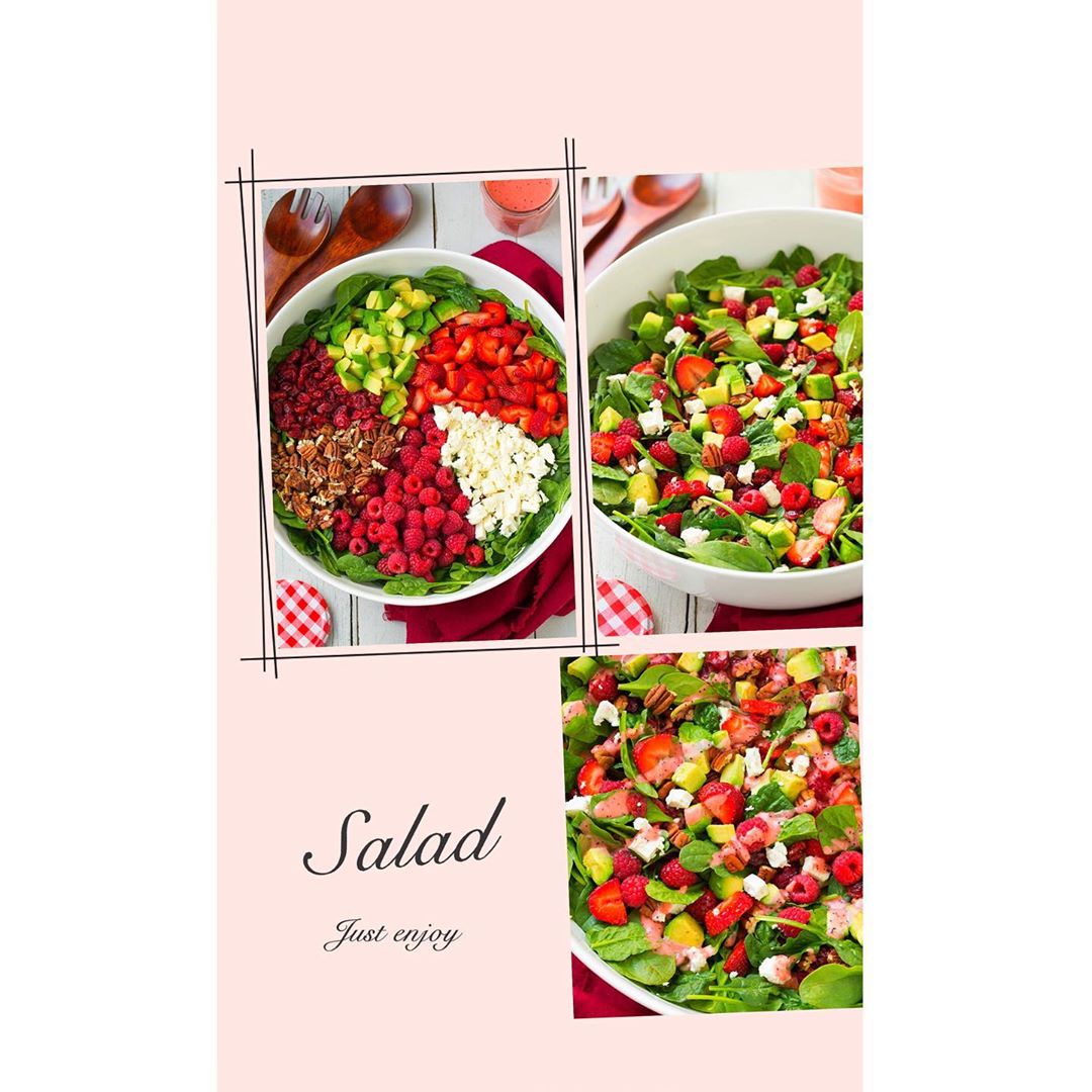 Fresh Spinach Berry Avocado Salad