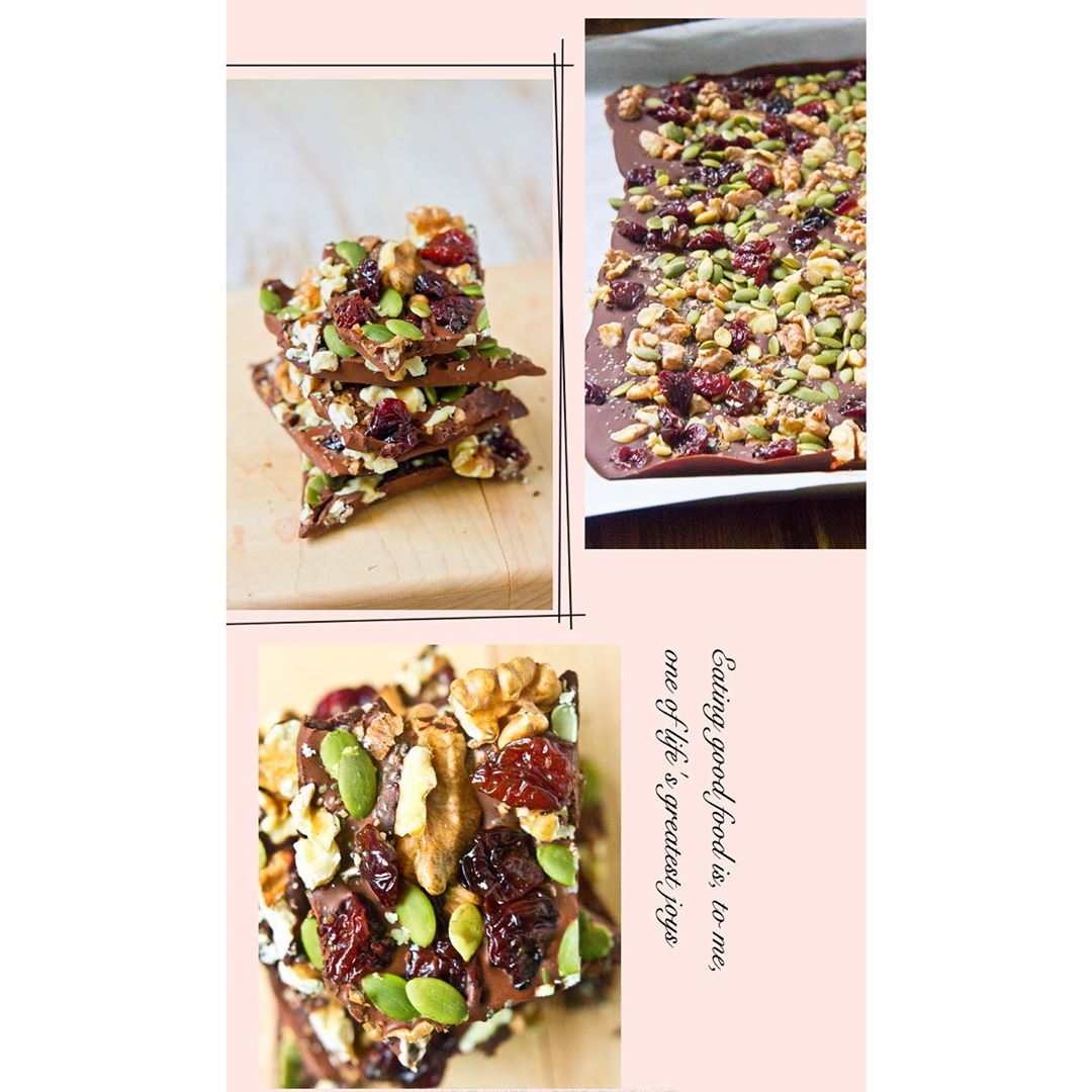 Dark Chocolate Cherry and Chia Bark
