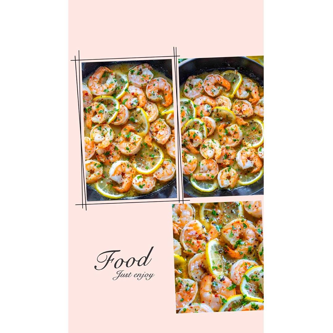Lemon Garlic Shrimp Skillet Dish