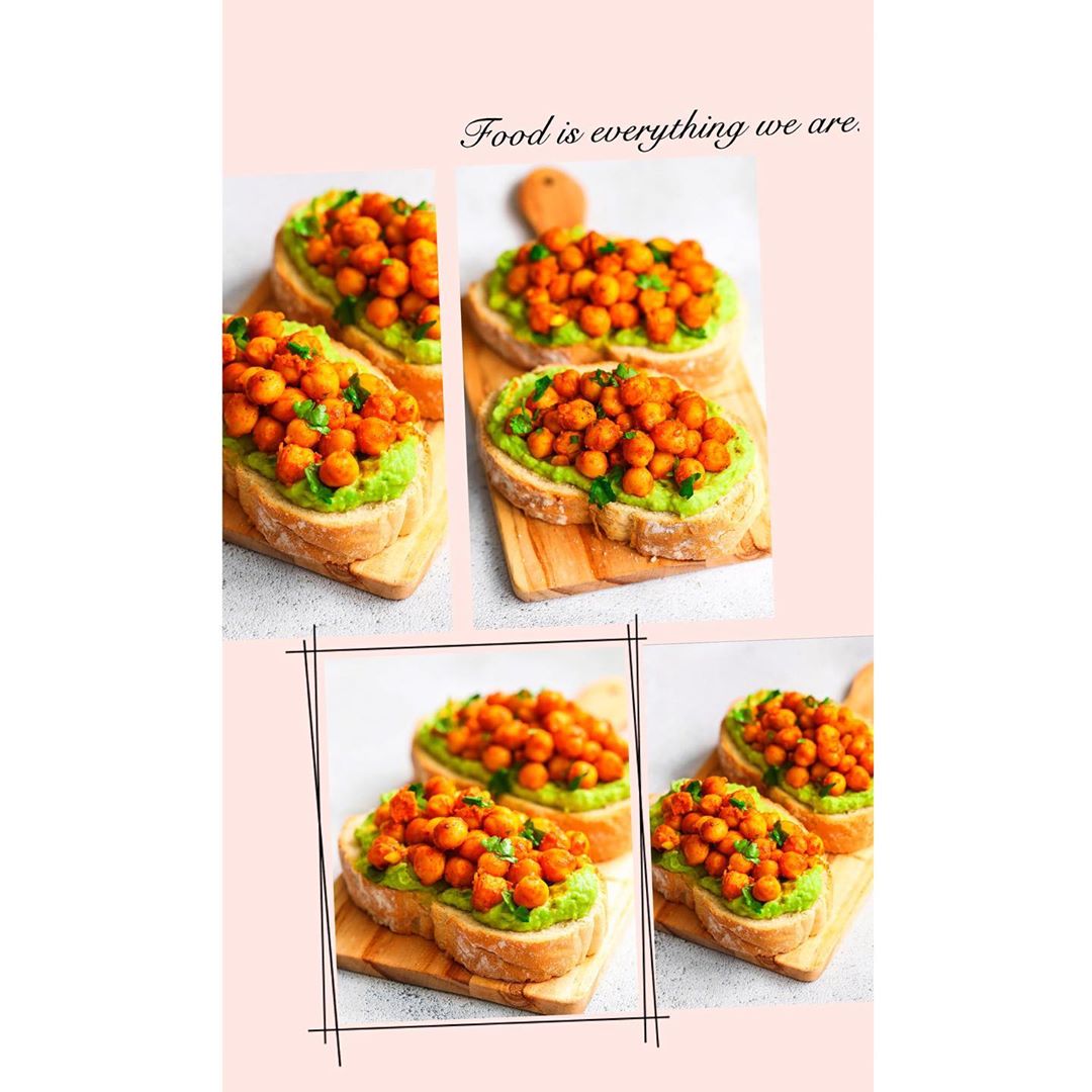 Spicy Chickpea and Mashed Avocado Breakfast