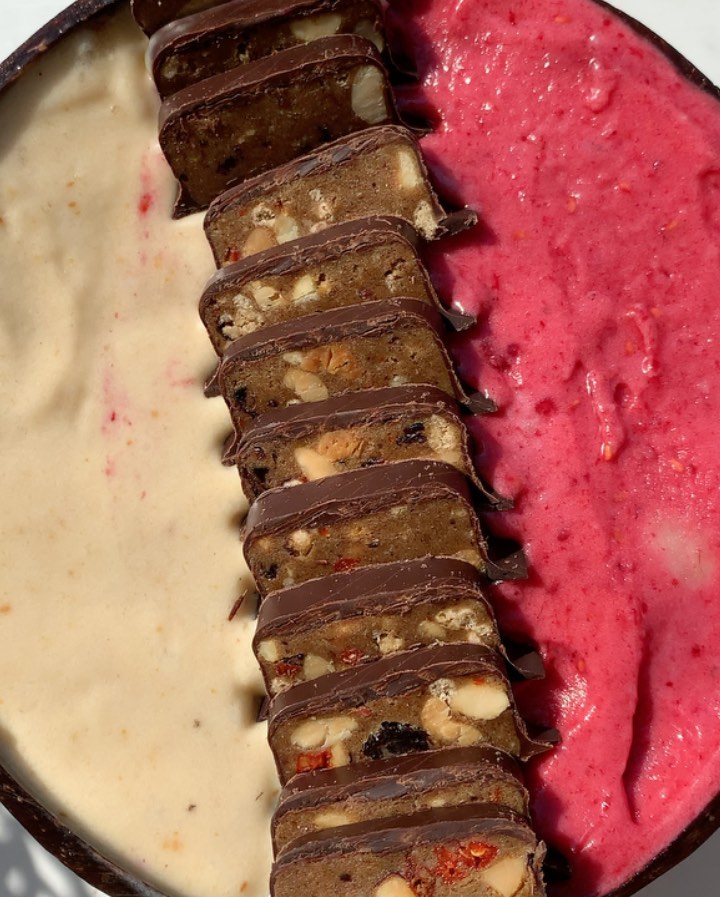 Peanut Butter Jelly Nice Cream Bowl