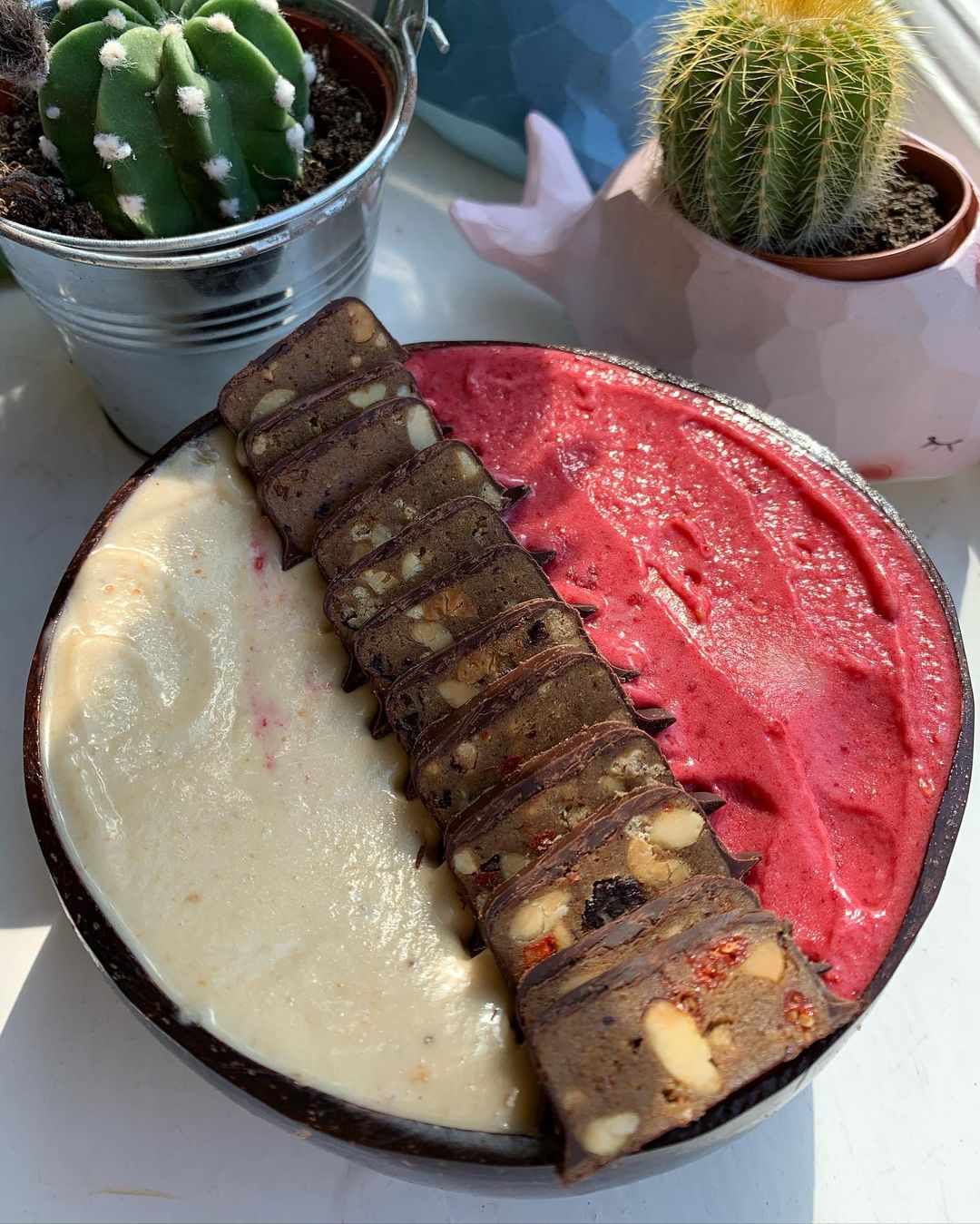 Peanut Butter Jelly Nice Cream Bowl