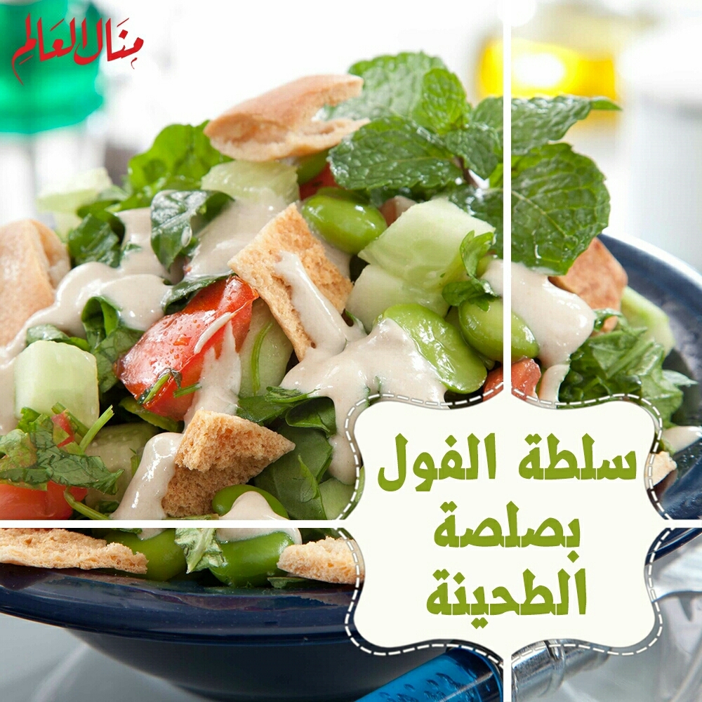 Fava Bean Salad with Tahini Sauce