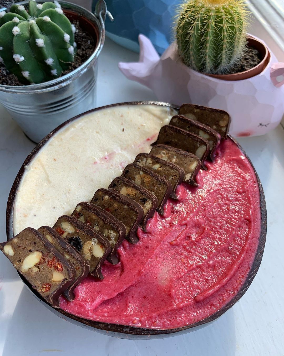 Peanut Butter Jelly Nice Cream Bowl