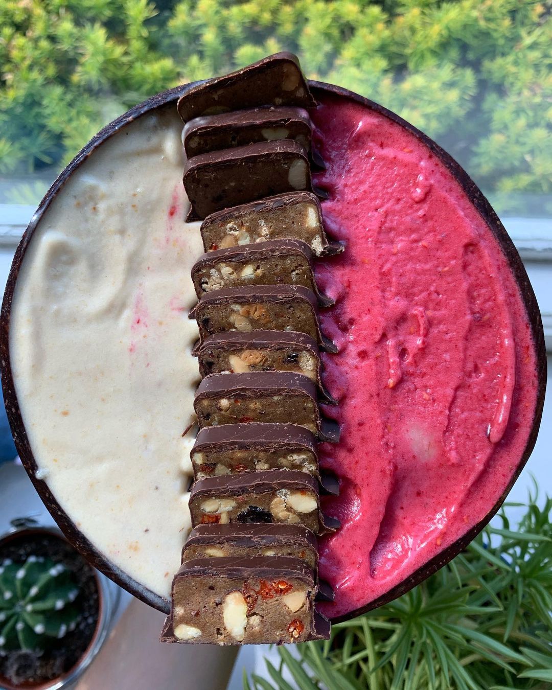 Peanut Butter Jelly Nice Cream Bowl