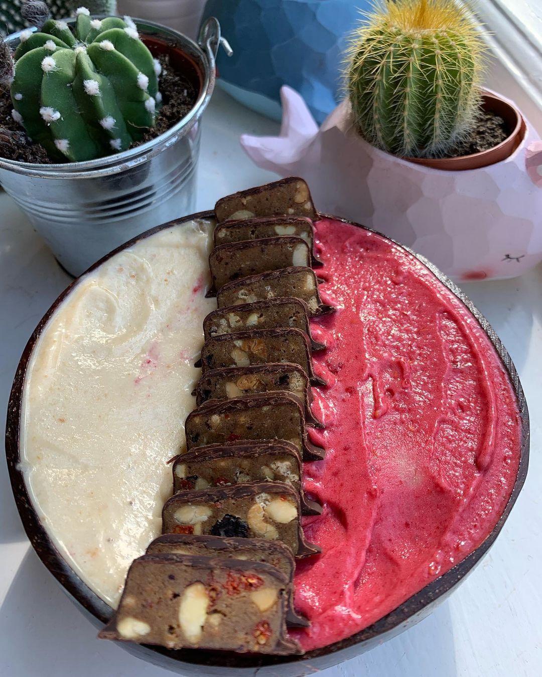 Peanut Butter Jelly Nice Cream Bowl