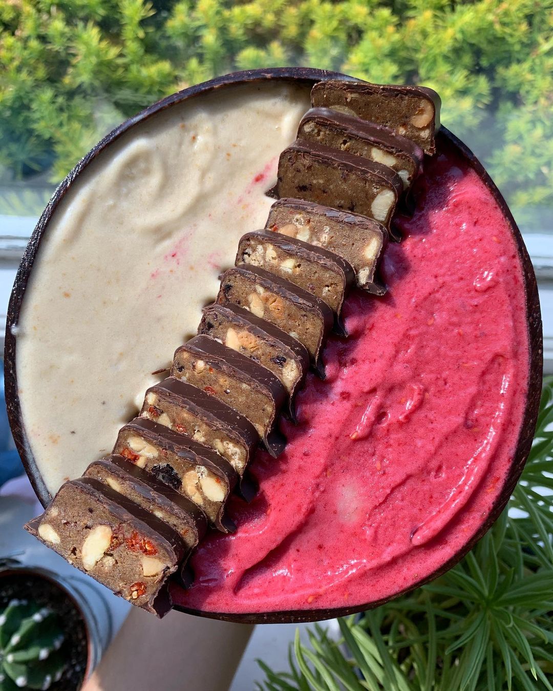 Peanut Butter Jelly Nice Cream Bowl