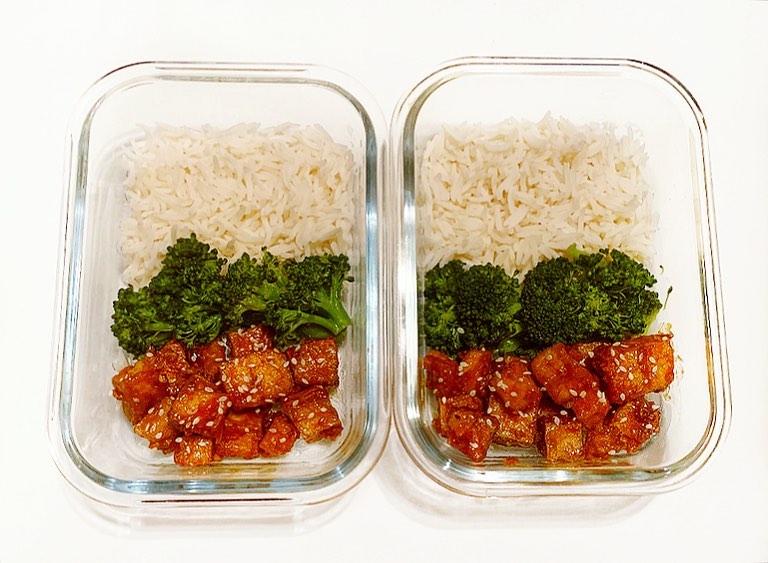 Crispy Air-Fried Tofu with Savory Sauce