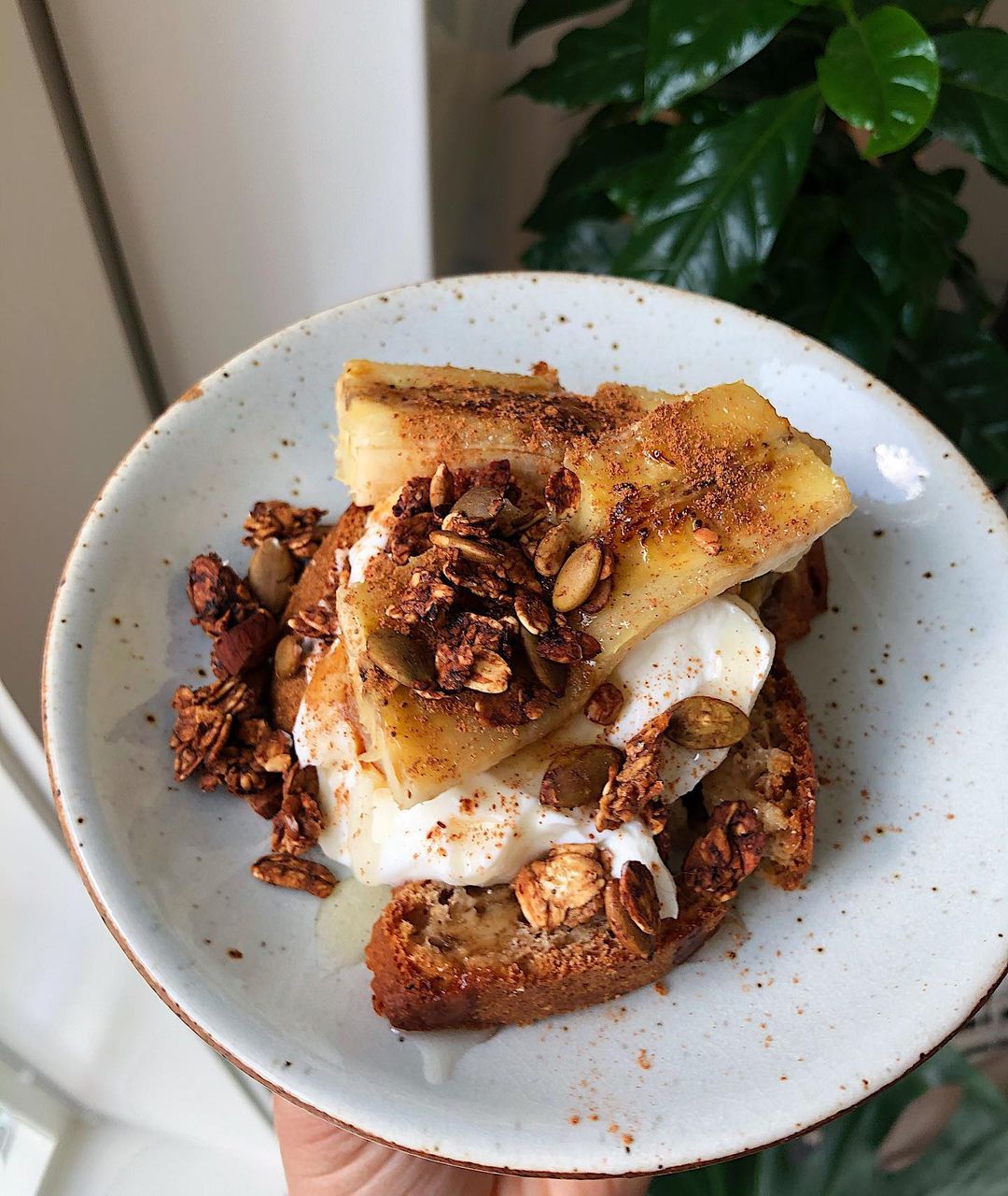 Banana Bread with Caramelized Topping