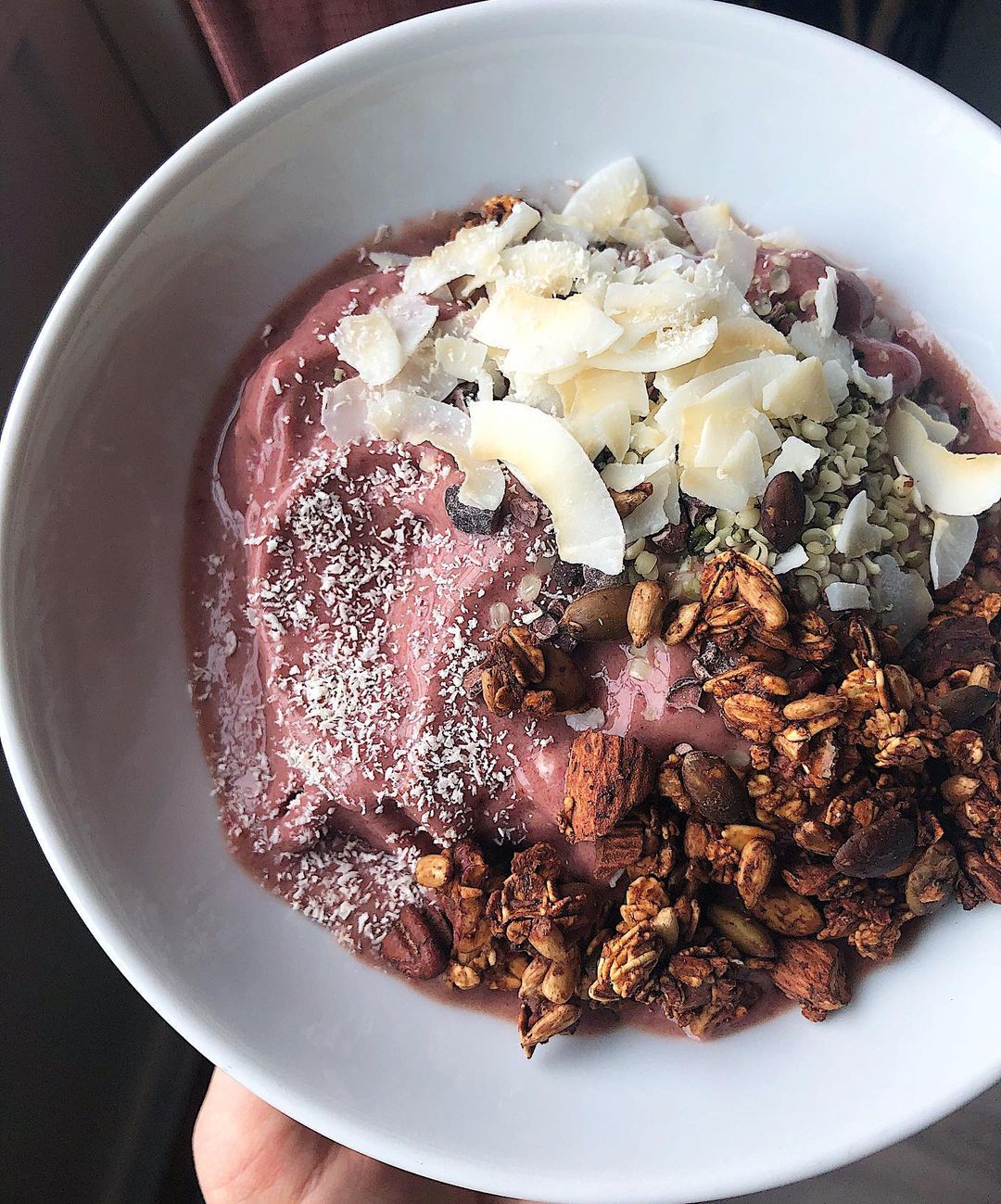 Banana Chocolate Raspberry Nice Cream Bowl