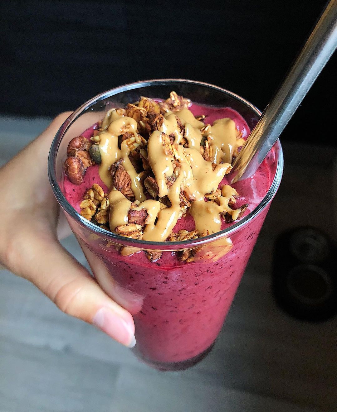 Cooling Summer Smoothie with Banana and Berries