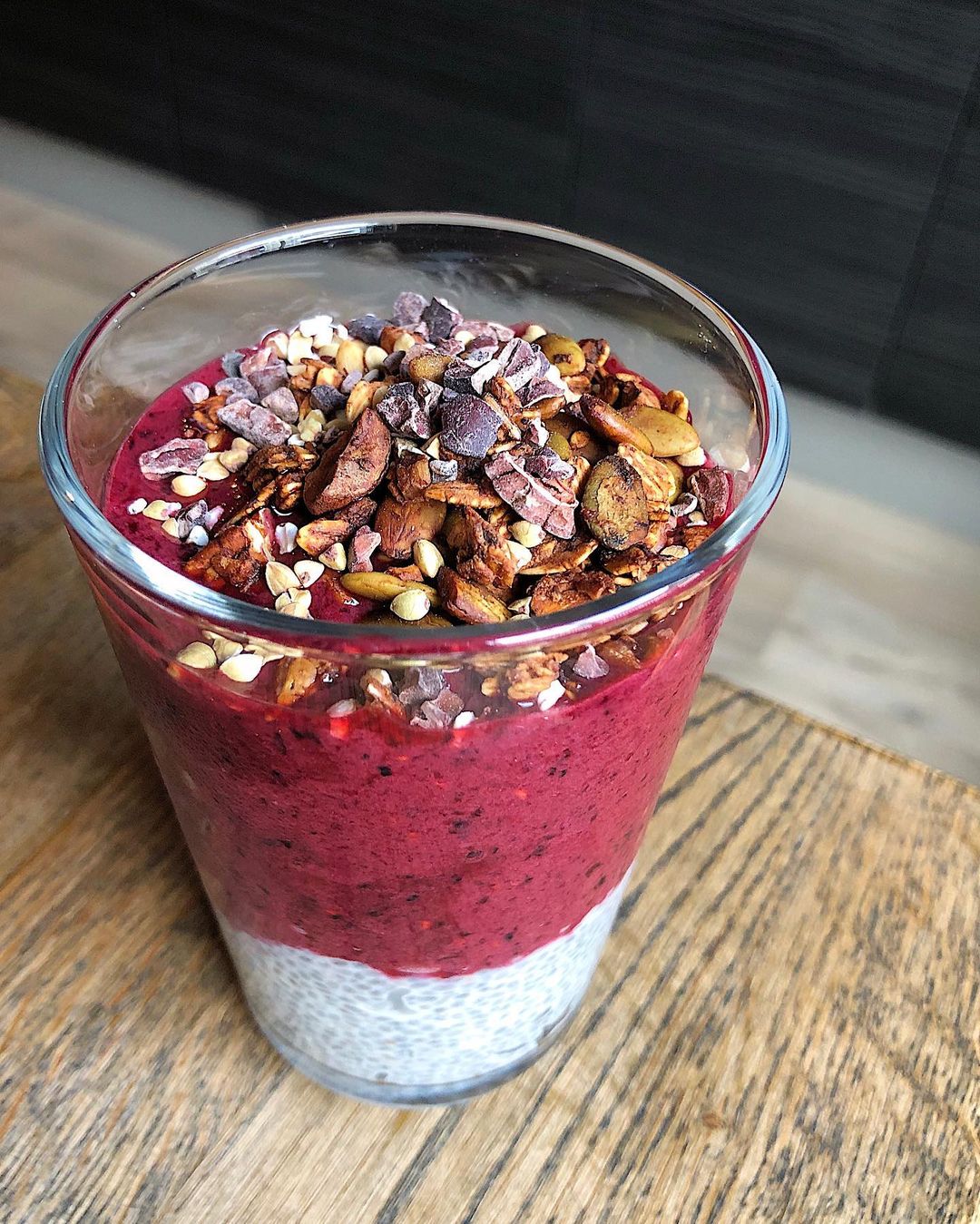 Fruity Chia Seed Pudding with Smoothie Layer