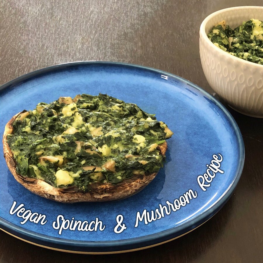 Stuffed Portobello Mushrooms with Spinach