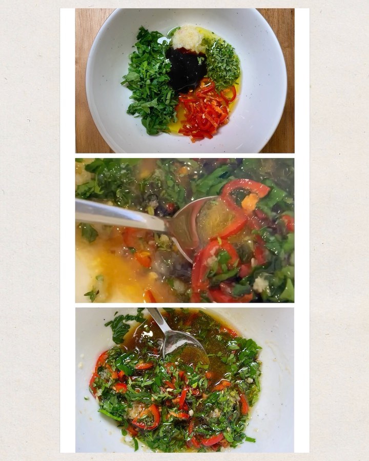 Roasted Eggplant with Herb Marinade Dish
