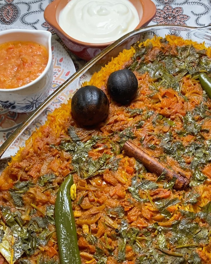 Vegetarian Kabsa Rice Dish from Arabia
