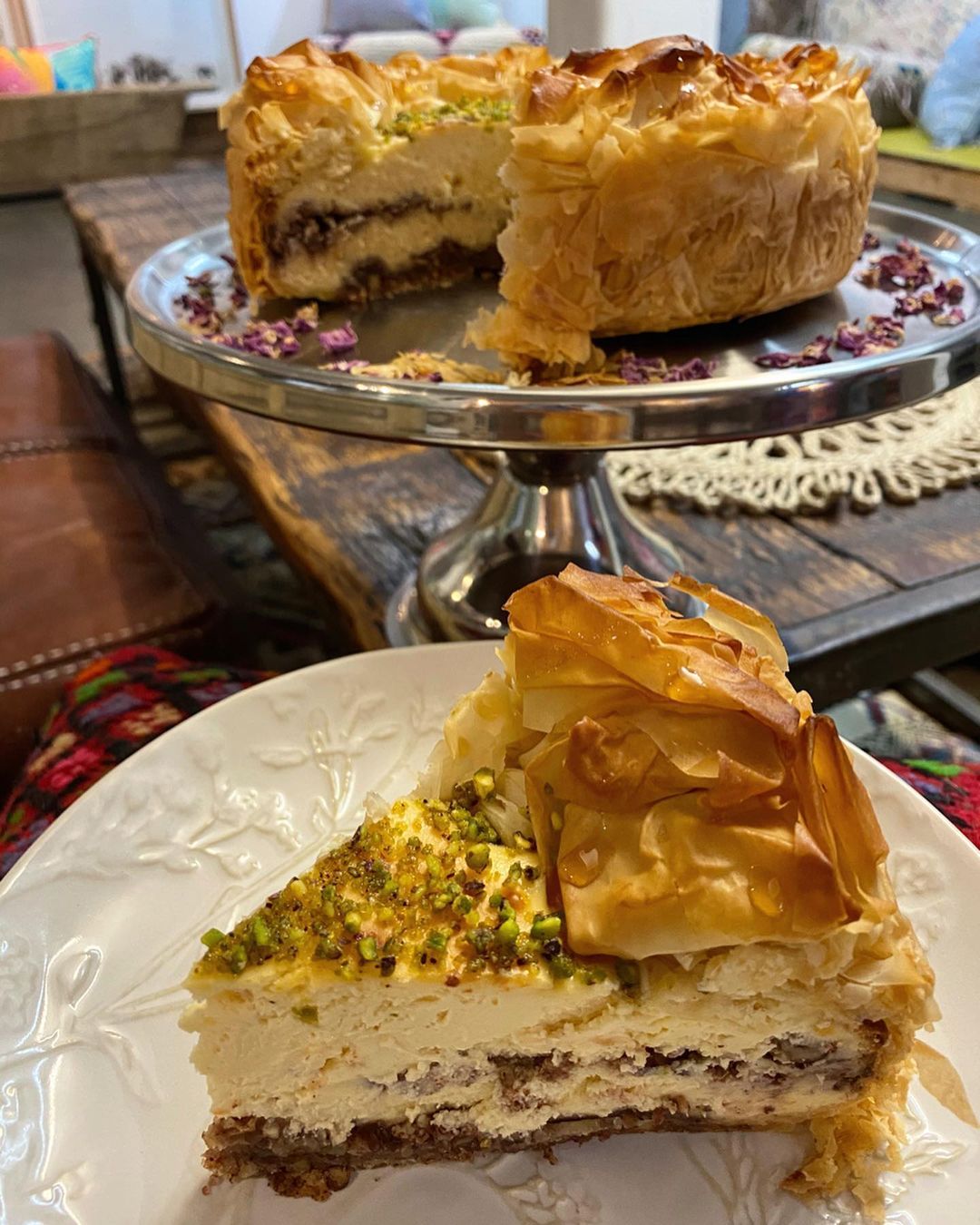 Baked Baklawa Cheesecake