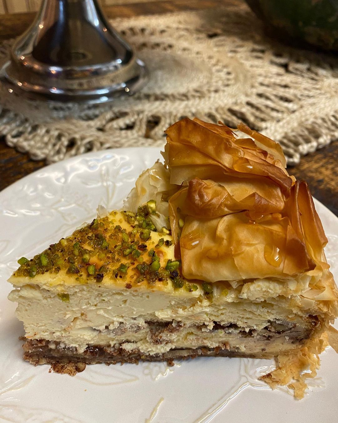 Baked Baklawa Cheesecake