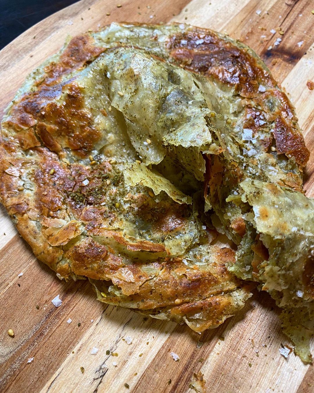 Homemade Za'atar Infused Paratha Bread