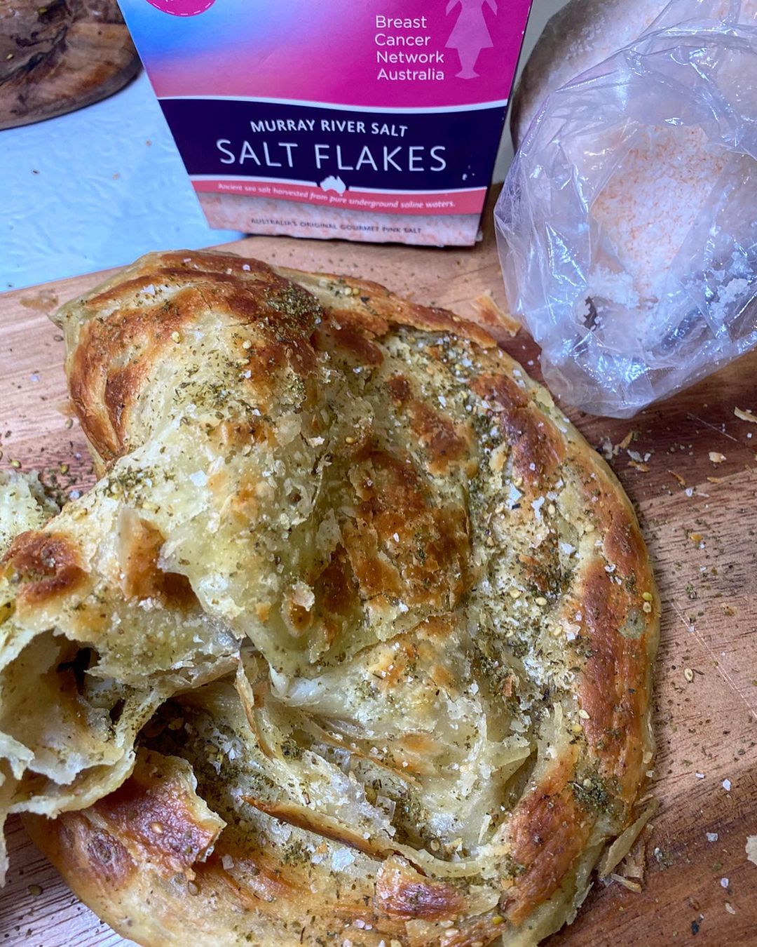 Homemade Za'atar Infused Paratha Bread