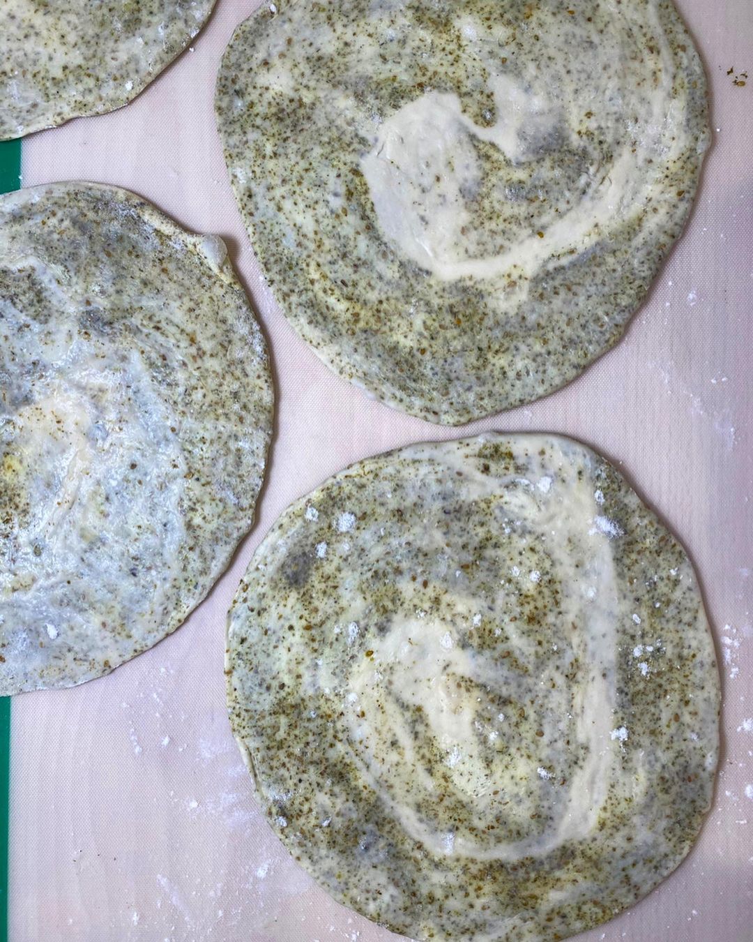 Homemade Za'atar Infused Paratha Bread
