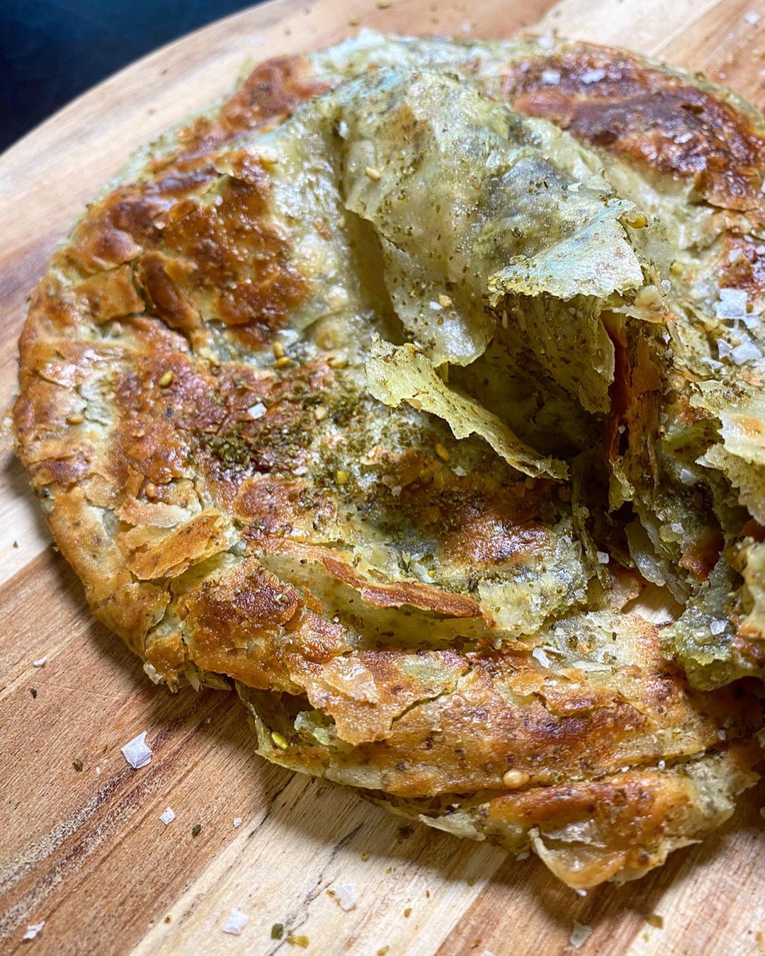 Homemade Za'atar Infused Paratha Bread