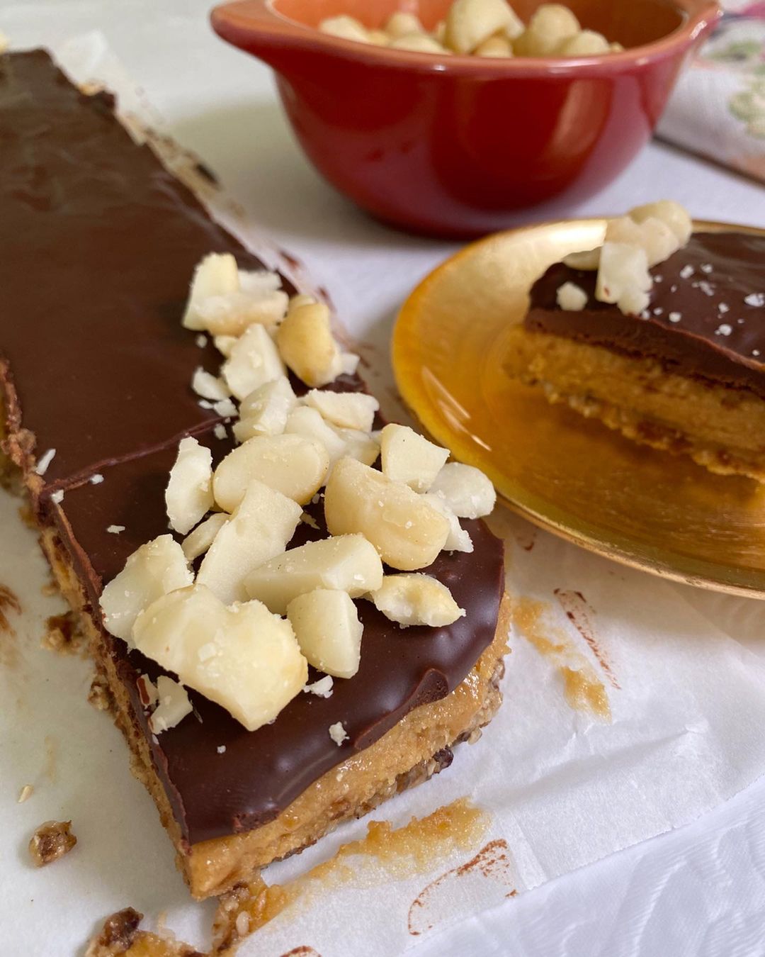 Raw Caramel Slice with Chocolate Topping