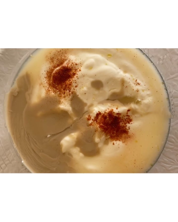 Simple Middle Eastern Yoghurt Dip with Spiced Oil