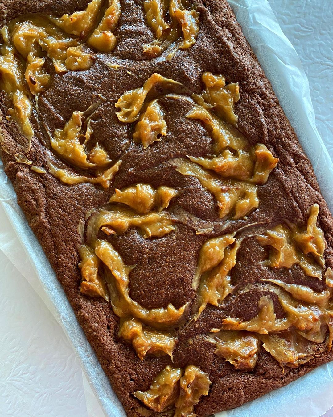 Oozy Chocolate Brownies with Date-Coconut Swirl