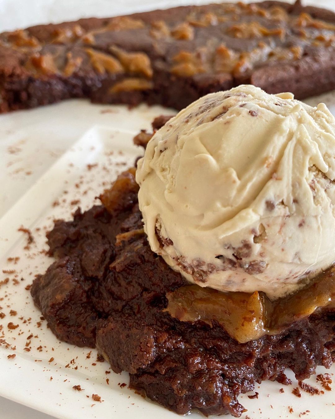 Oozy Chocolate Brownies with Date-Coconut Swirl