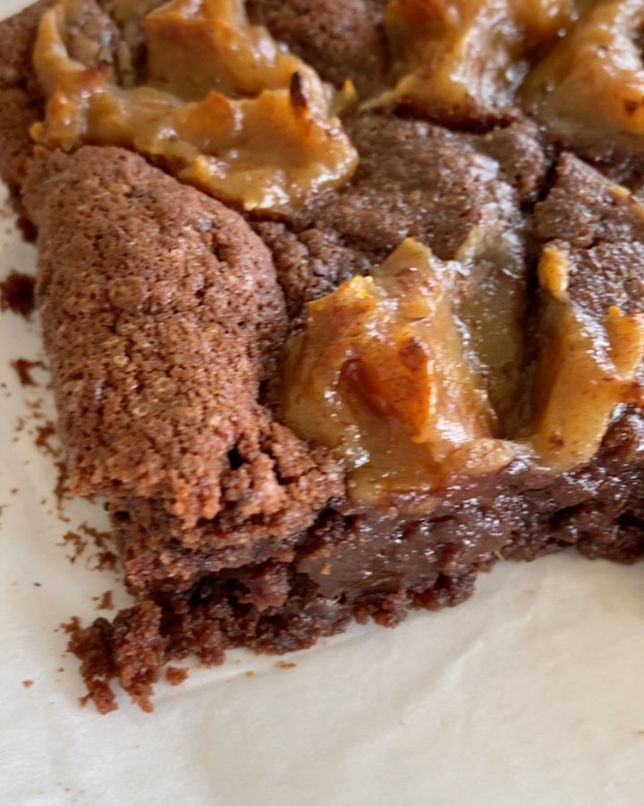 Oozy Chocolate Brownies with Date-Coconut Swirl