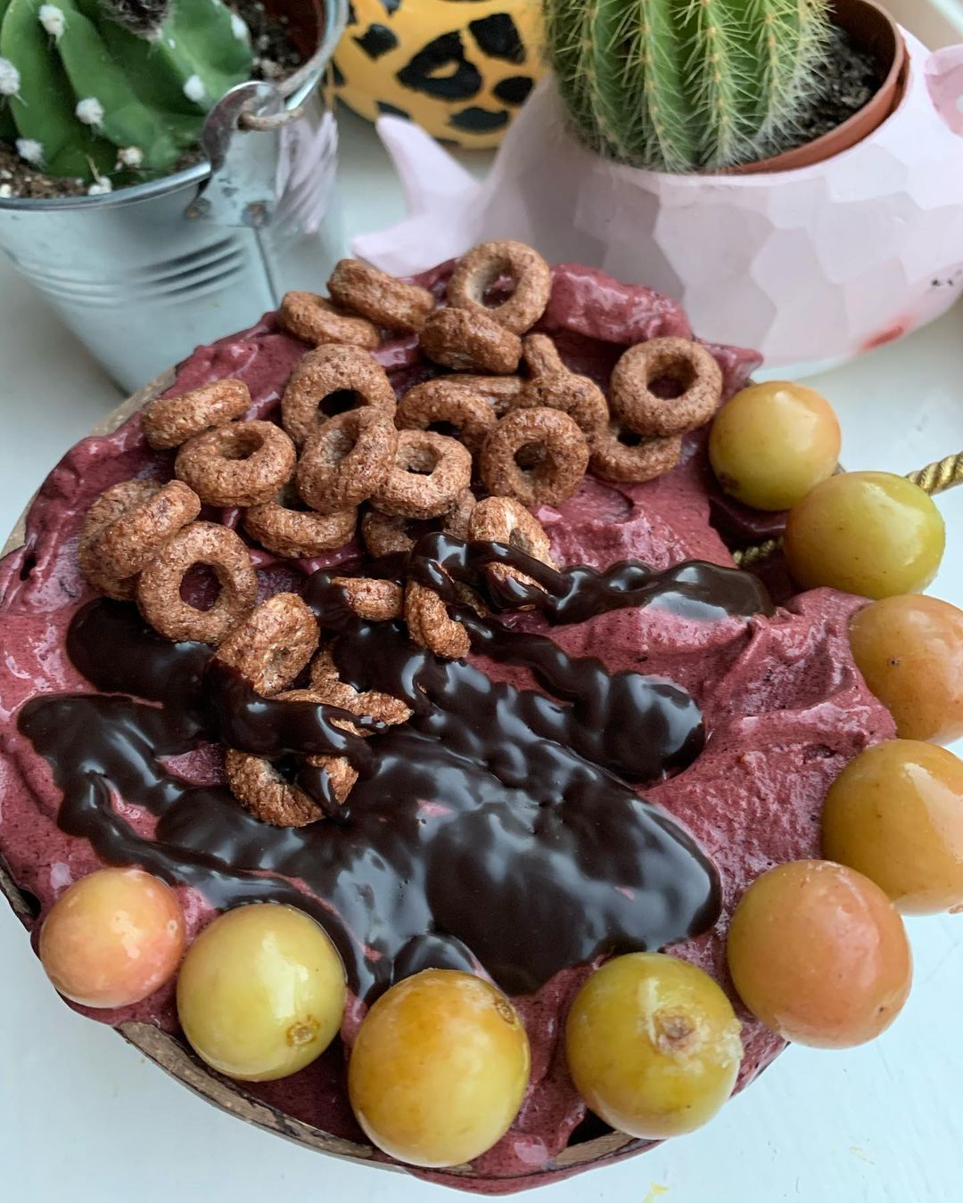 Frozen Chocolate Blueberry Nice Cream