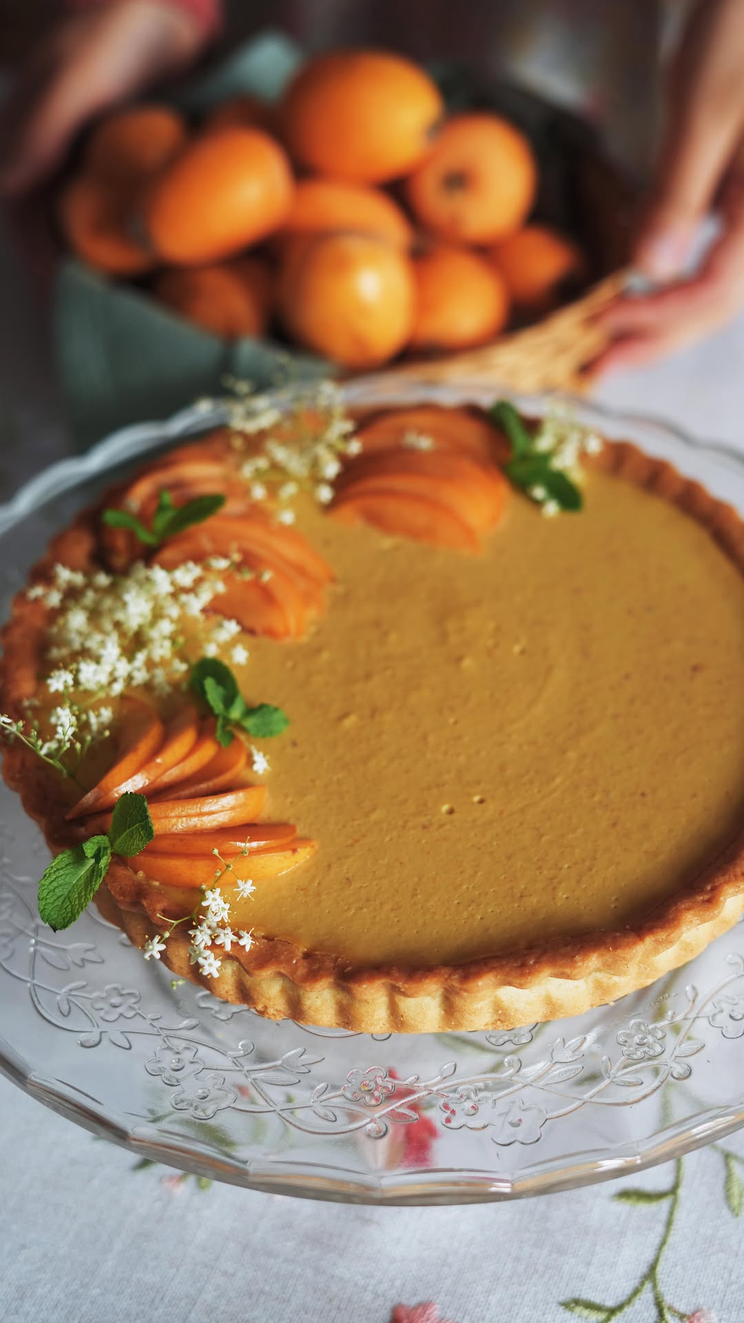 Homemade Creamy Loquat Tart