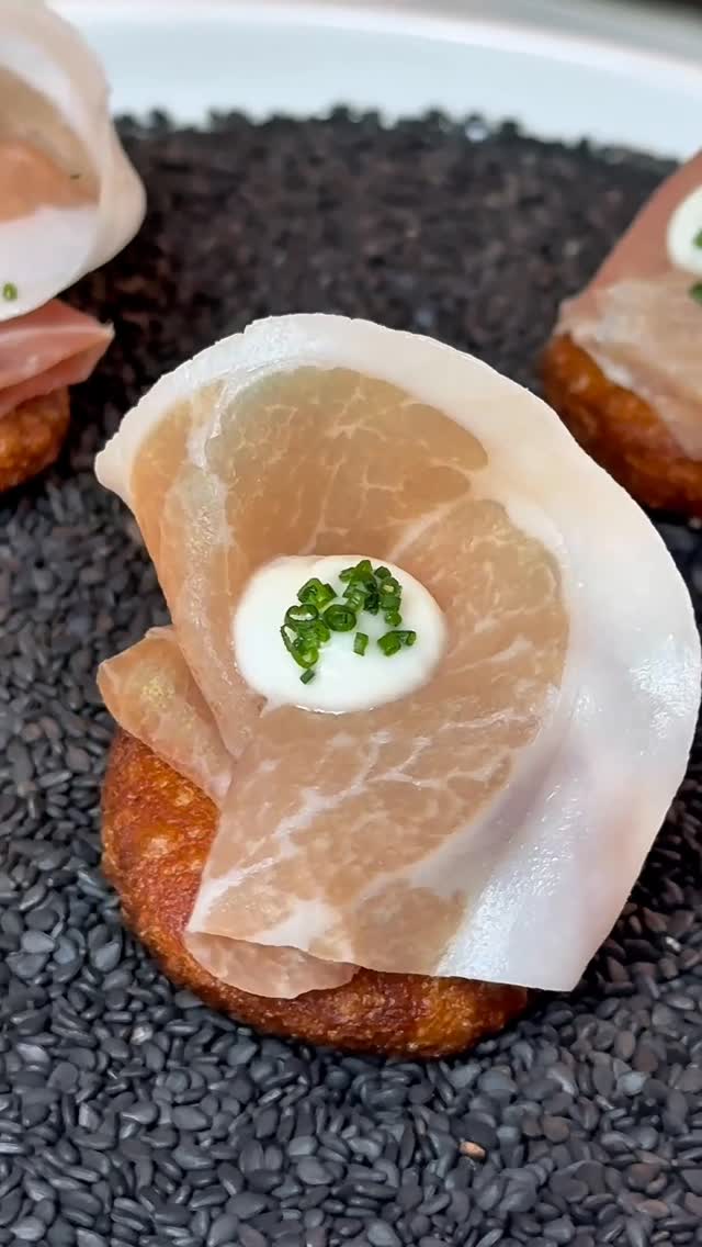 Crispy Potato Fritters with Stracchino and Prosciutto