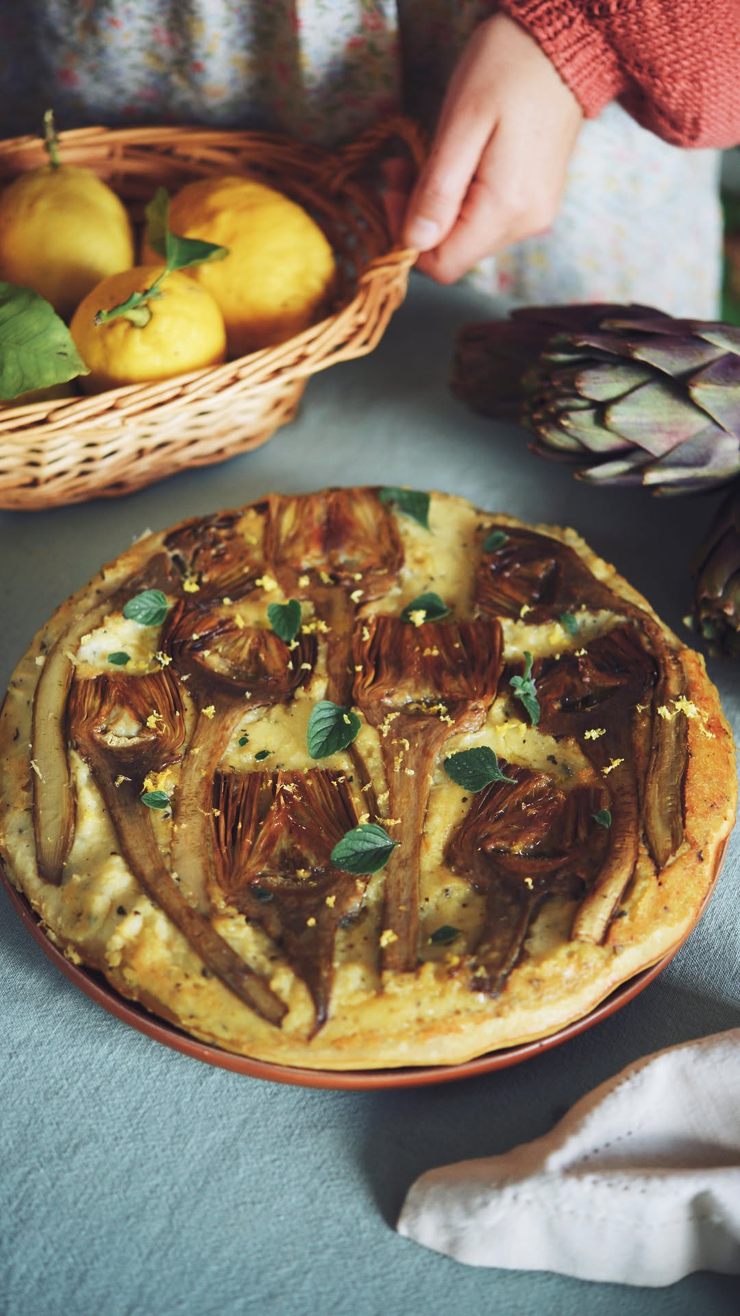 Savory Artichoke Tarte Tatin