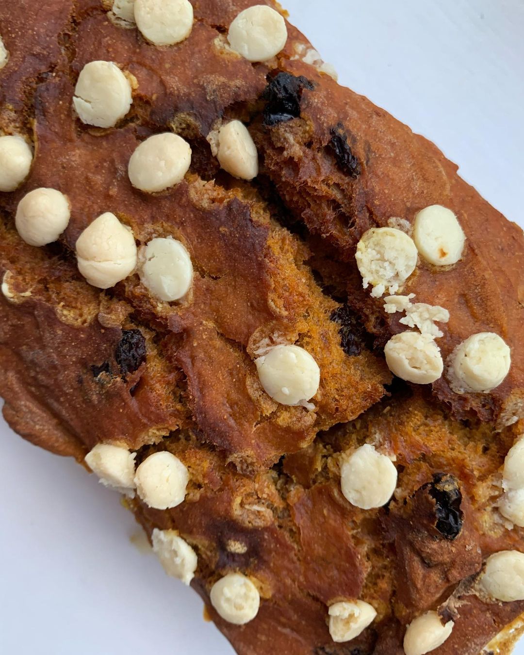 Fudgy Vegan Pumpkin White Choc Loaf