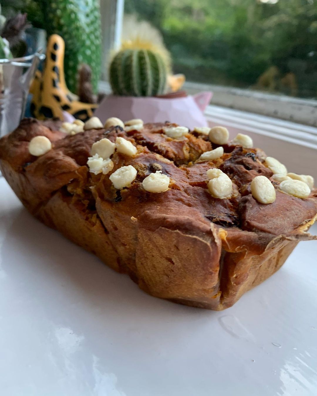 Fudgy Vegan Pumpkin White Choc Loaf