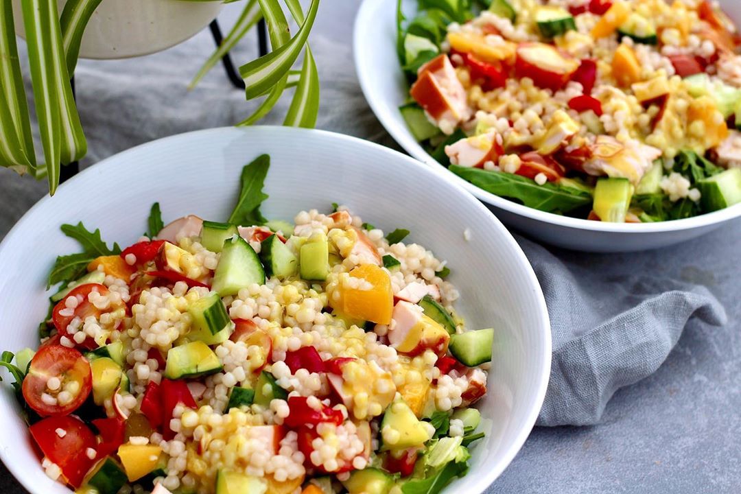 Fresh Pearl Couscous Chicken Salad