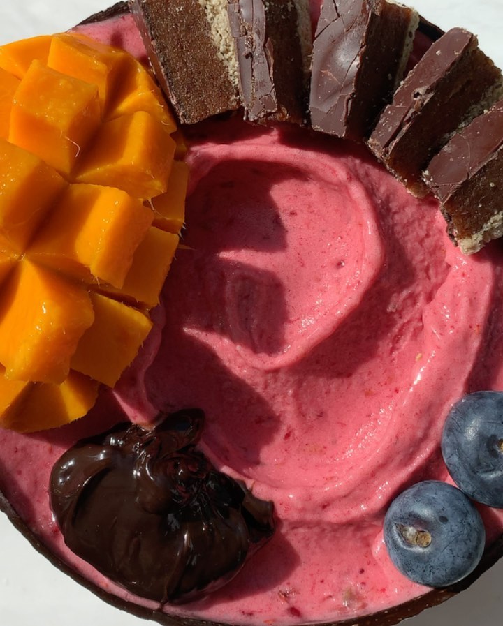 Fruity Nice Cream with Millionaires Toppings