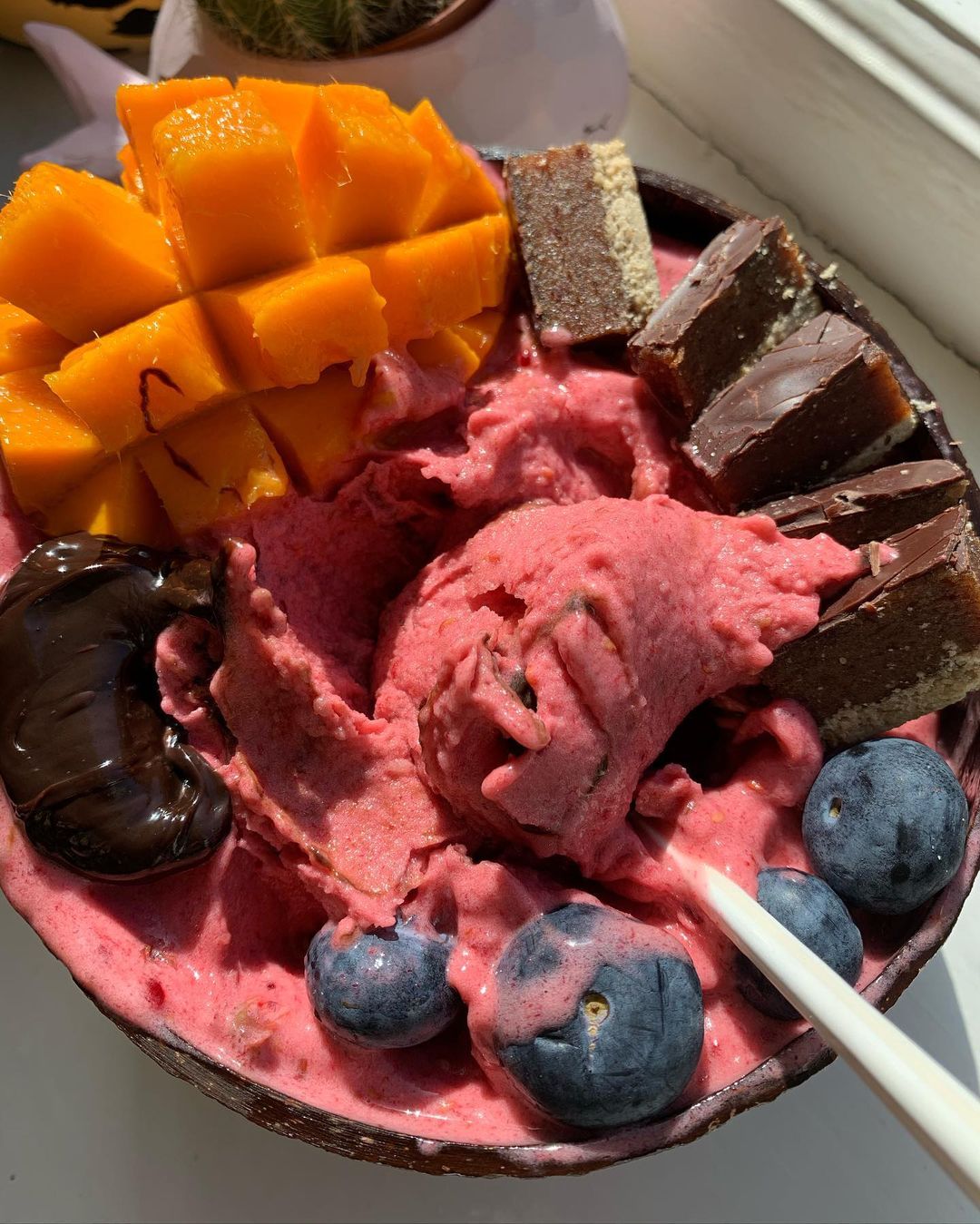 Fruity Nice Cream with Millionaires Toppings