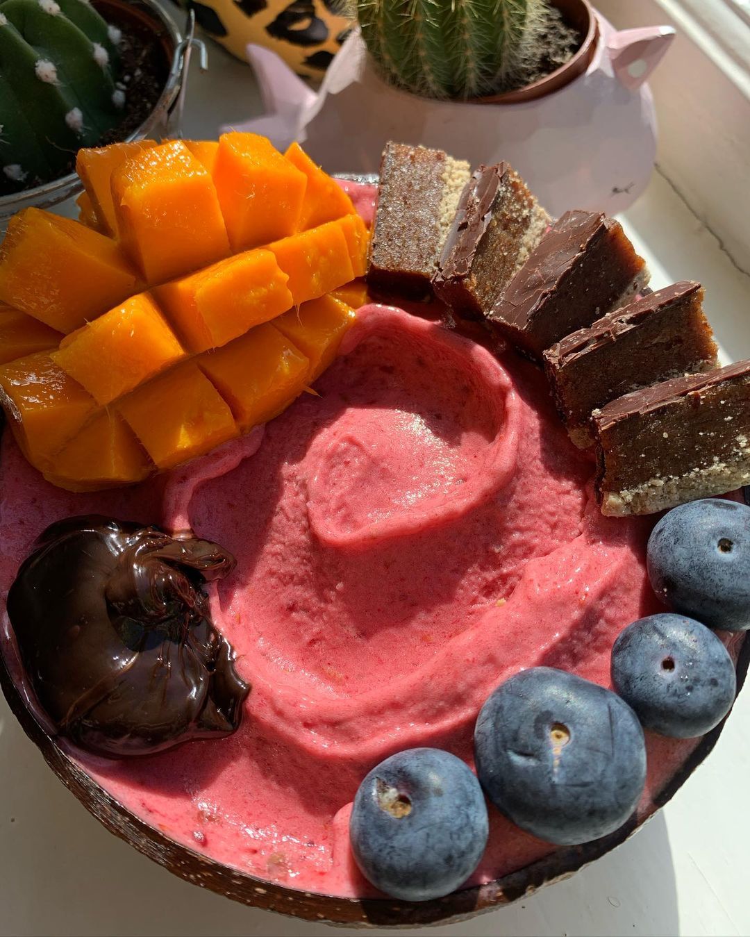 Fruity Nice Cream with Millionaires Toppings