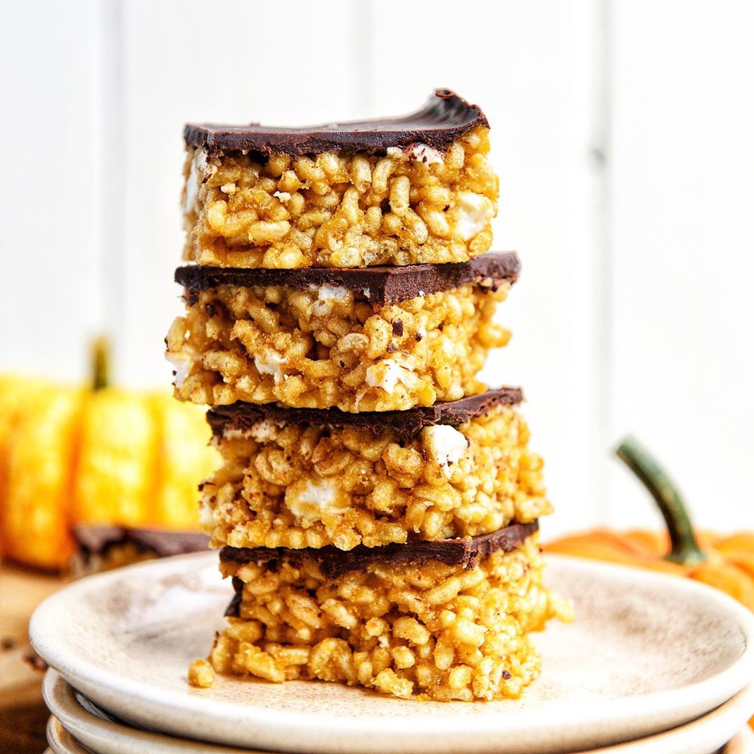Peanut Butter Pumpkin Rice Crispy
