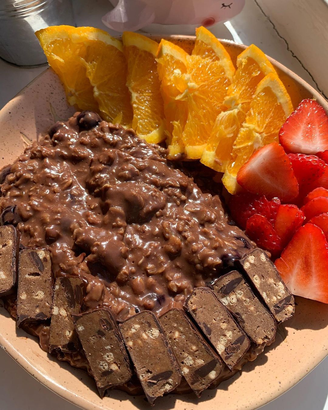 Fudgy Chocolate Orange Oatmeal Bowl
