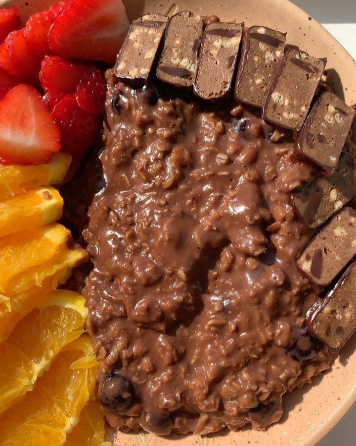 Fudgy Chocolate Orange Oatmeal Bowl