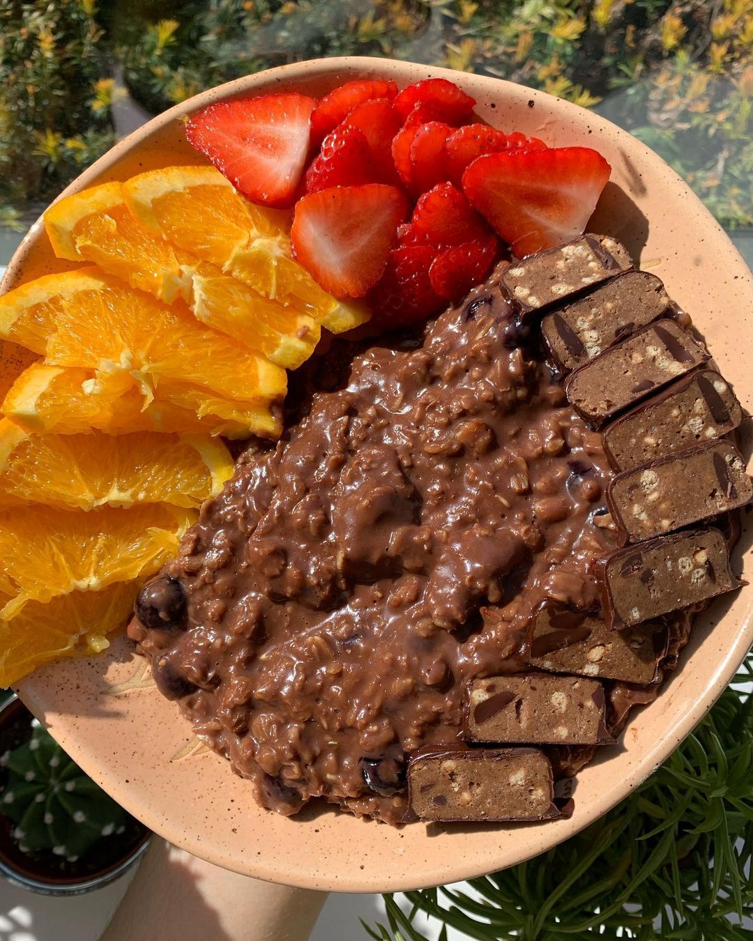 Fudgy Chocolate Orange Oatmeal Bowl