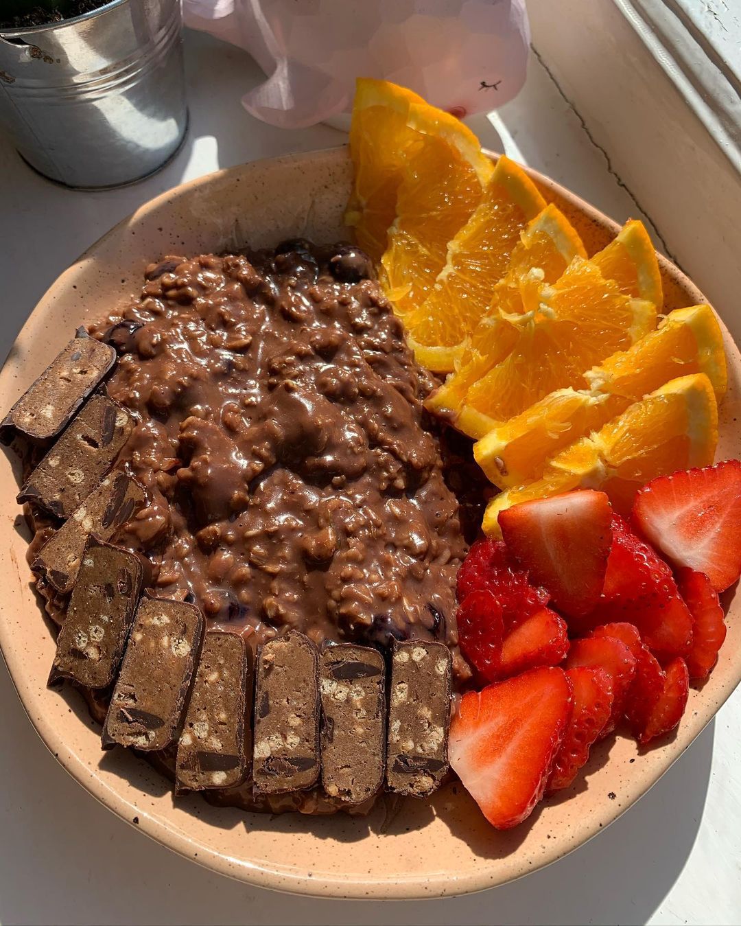 Fudgy Chocolate Orange Oatmeal Bowl