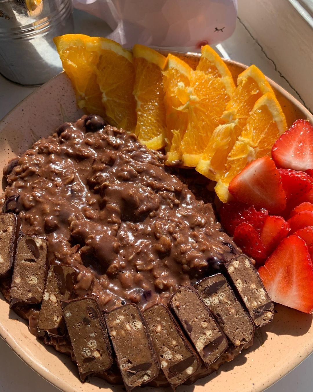Fudgy Chocolate Orange Oatmeal Bowl