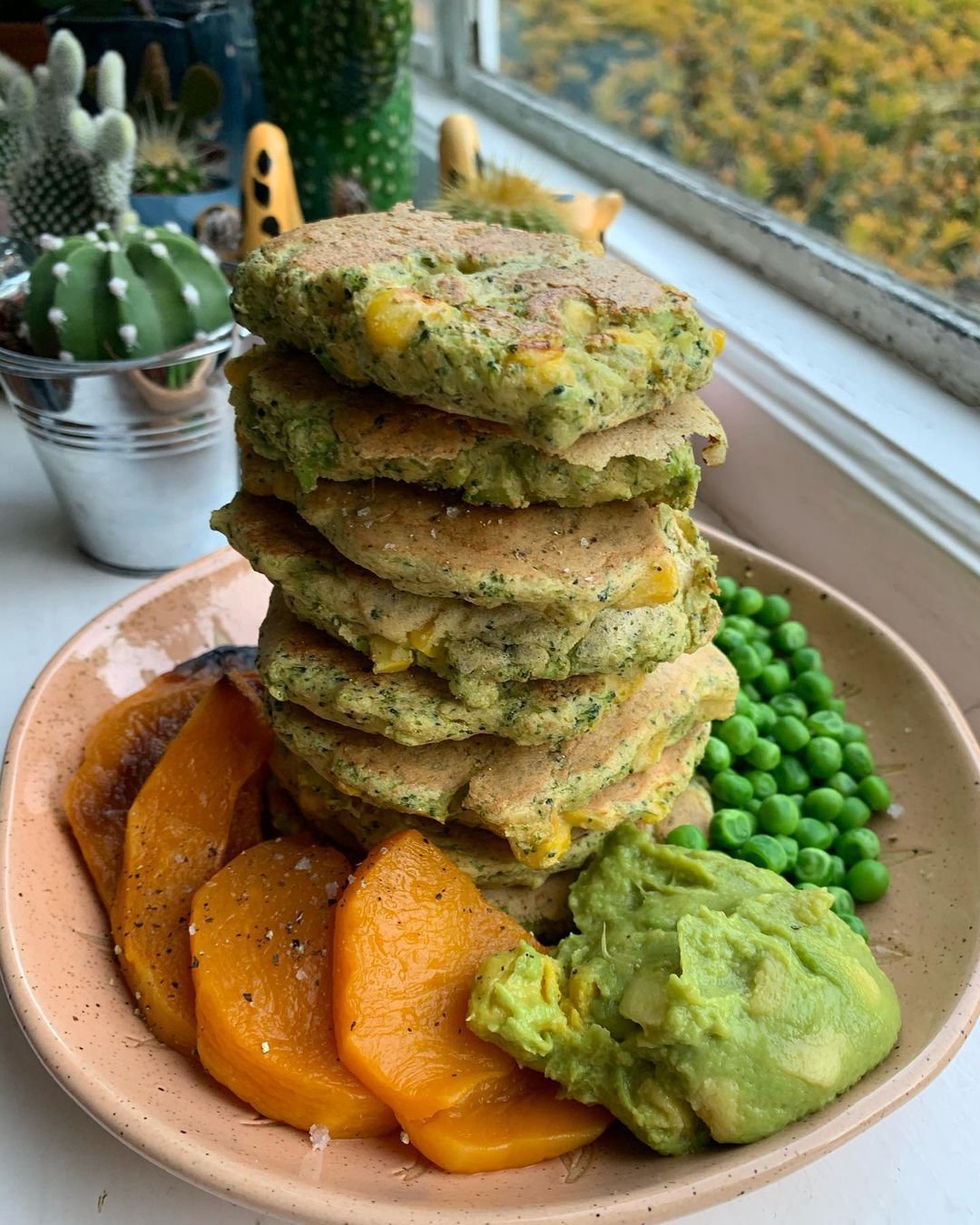 Veggie Chickpea Pancakes with Beetroot Sauce