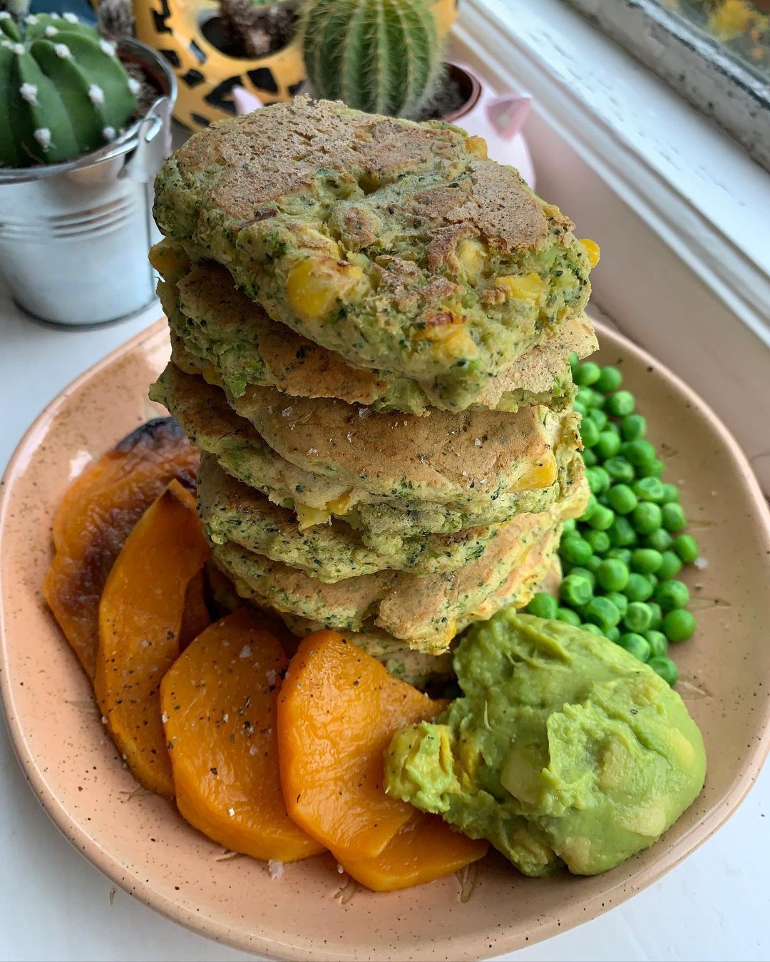 Veggie Chickpea Pancakes with Beetroot Sauce
