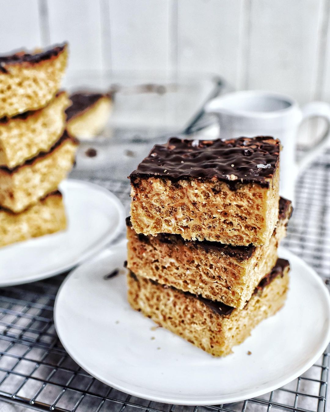 Vegan Gluten-Free Peanut Butter Rice Crispy Squares